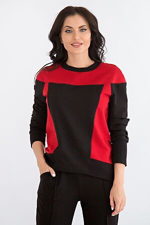 Костюм (брюки+футболка) LADY TAIGA (Черный, красный) К1614-13 #233550