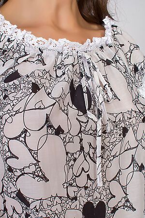 Блуза GLOSS (Белый/Черный) 06116-03 #23620