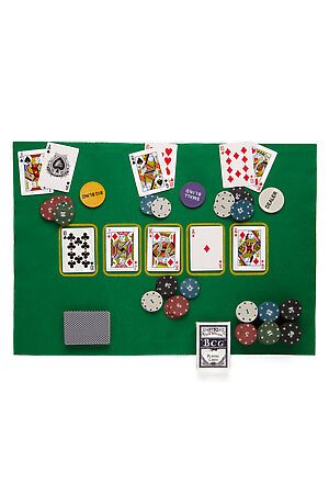 Набор для игры в покер Nothing Shop (Черный, зеленый, белый) 212736 #238508