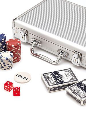 Набор для игры в покер "Казино" Nothing Shop (Черный, синий, красный) 212743 #239701