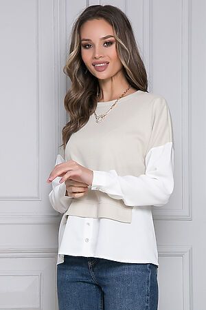 Блуза BELLOVERA (Бежевый, белый) 8Б1231 #246013