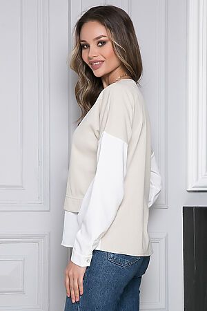 Блуза BELLOVERA (Бежевый, белый) 8Б1231 #246013