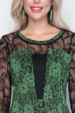 Платье Эллурия BELLOVERA (Зеленый, черный) 33П1259 #249405