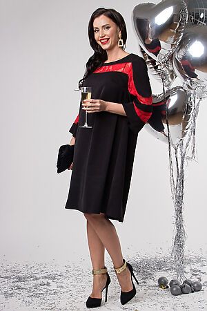 Платье LADY TAIGA (Черный, красный) П1811 #258554