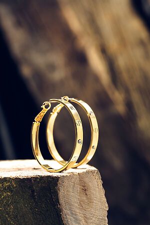 Серьги кольца Полночь в Париже, 4,5 см Nothing But Love (Желтый) 102670 #262087