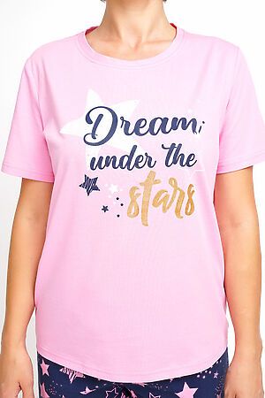 Костюм (футболка+шорты) CLEVER (Розовый/джинсовый) LP10-042 #263877