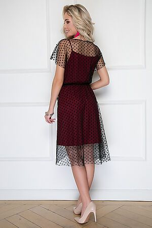 Платье BELLOVERA (Бордовый, черный) 34П1661 #264434
