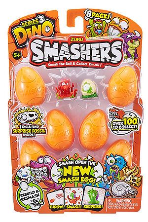 Smashers Дино-сюрприз в яйце, 8 шт. Игрушки разных брендов (Мультиколор) 7438 #270492