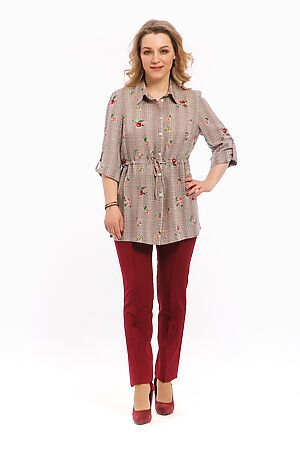 Блуза MODELLOS (Молочный/коричневый/красный) Б-125/8 #271051