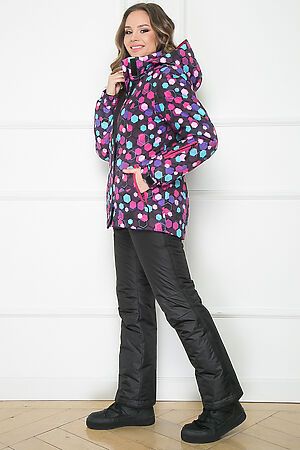 Костюм Ривьяно (Куртка+брюки) BELLOVERA (Розовый, черный) 45В1827 #272456