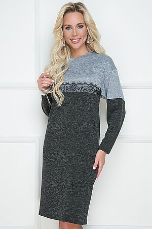 Платье Мэйни BELLOVERA (Серый, черный) 4П1996 #273603