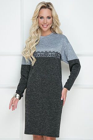 Платье Мэйни BELLOVERA (Серый, черный) 4П1996 #273603