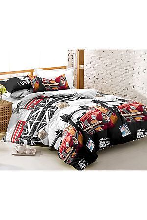 Комплект постельного белья 2-спальный AMORE MIO (Красный/черный/белый/серый) 24289 #287175