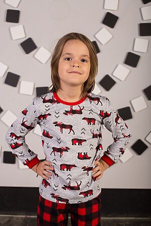"Потапыч " - детская пижама ДЕТСКИЙ ТРИКОТАЖ 37 (Серый) ПЖ0116 #304899