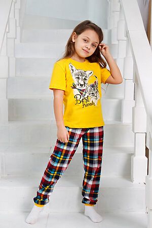 "Красавчики" - детская пижама ДЕТСКИЙ ТРИКОТАЖ 37 (Желтый) ПЖ0134 #307048