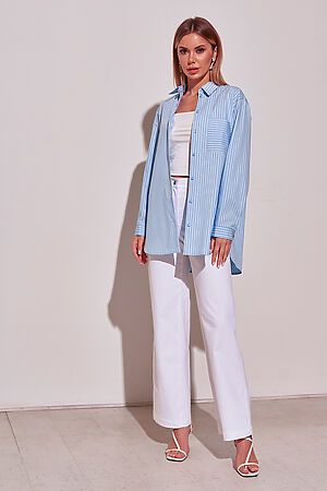 Блуза-рубашка VITTORIA VICCI (Голубой,Белый) 1-21-1-1-0-6611 #307333