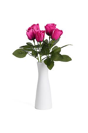 Букет 5 роз "Ингрид" MERSADA (Зеленый, ярко-розовый,) 296986 #308069