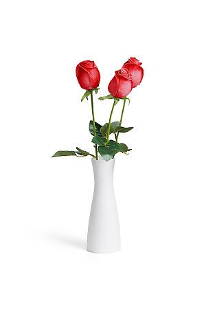 Букет 3 розы "Бутон розы" MERSADA (Зеленый, красный,) 296878 #308081