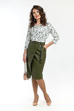 Блуза MODELLOS (Молочный/зелень) Б-298/2 #348358