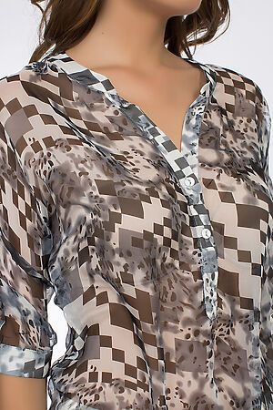 Блуза TUTACHI (Серо-коричневый) 44702 #52604