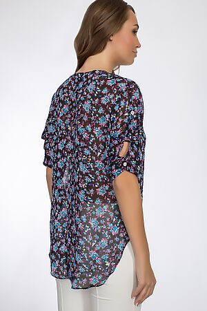 Блуза TUTACHI (Черно-голубой) 44700 #52607