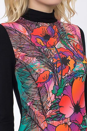Блуза VAY (Черный/розовый) 3090-30-001/32 #53411