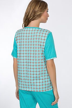 Пижама (блуза+бриджи) Старые бренды (Бирюза) КД-063 #55525
