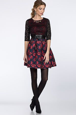 Платье TUTACHI (Черный с красным) 45661-1 #57458