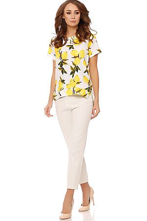 Блуза TUTACHI (Белый/Лимонный) 4492 #59682