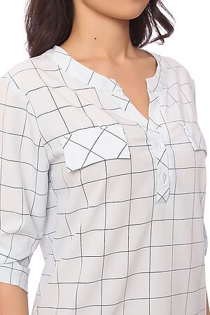 Блуза TUTACHI (Белый/Клетка) 4579 #61893