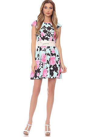 Платье TUTACHI (Ментол/Розовый) 45061 #61941