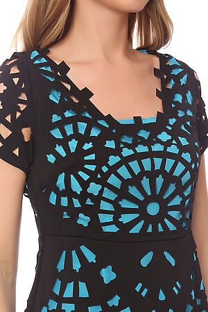 Платье TUTACHI (Черный/Бирюза) 588 #61945