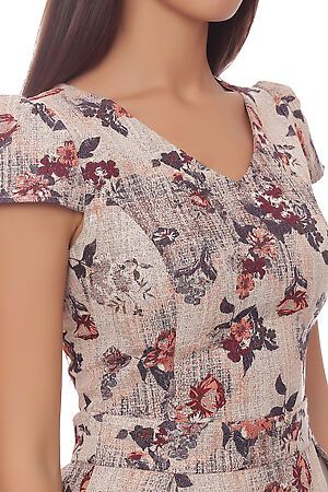 Платье TUTACHI (Бежевый/Крупный цветок) 43073 #62525