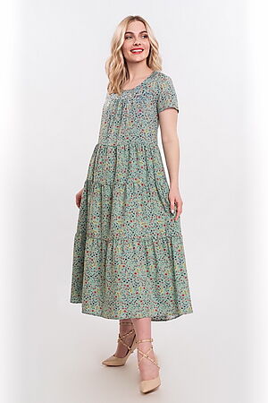 Платье BRASLAVA (Зеленый, розовый) 5827/53 #645224