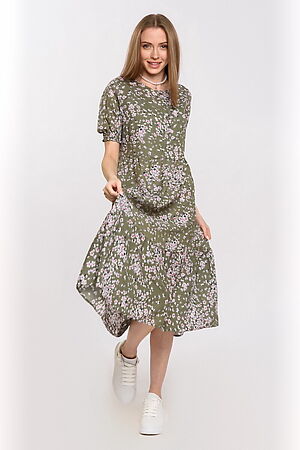 Платье BRASLAVA (Оливковый, белый, розовый) 5940/03 #645232