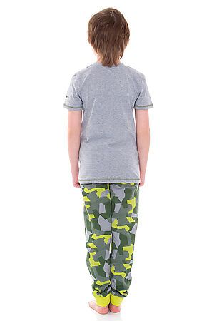 Пижама N.O.A. (Серый меланж/зелёный) 11432-1 #648062