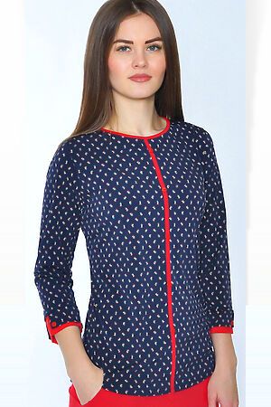 Блуза BRASLAVA (Синий, красный) 2532-93/01 #648903