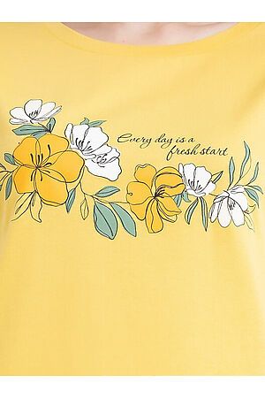 Комплект (Бриджи+футболка) MARK FORMELLE (Желтый +цветочки на т.графите) 21-10536ПП-0 #656107