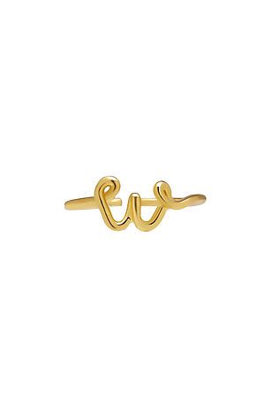 Кольцо "Волшебный алфавит" MERSADA (Золотистый, Пудровый) 296415 #658976