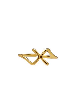 Кольцо "Волшебный алфавит" MERSADA (Золотистый, Темно-бежевый) 296416 #659020