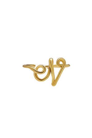 Кольцо "Волшебный алфавит" MERSADA (Золотистый, Оранжевый) 296418 #659030