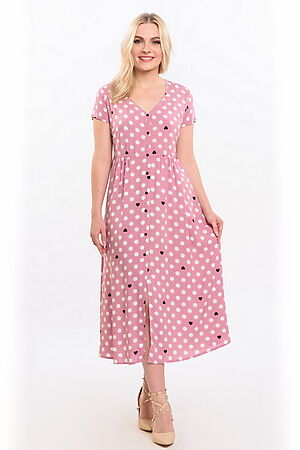 Платье BRASLAVA (Розовый, белый) 5950/01 #662428
