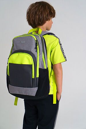 Комплект (рюкзак+сумка для обуви) PLAYTODAY (Черный, Серый, Светло-зеленый) 22117048 #680326