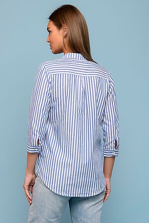 Блуза 1001 DRESS (Белый / голубой) 0132107-02493LB #680934