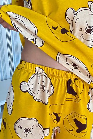 Пижама Старые бренды (Мишки на горчичном) ЖП 069 #681412