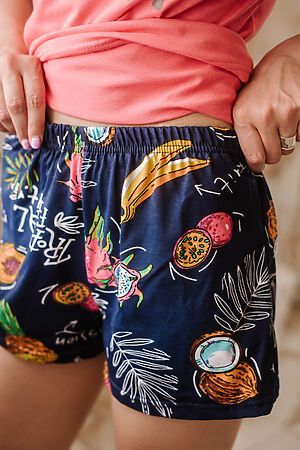 Пижама Старые бренды (Коралл + тропические фрукты) ЖП 064/3 #682660