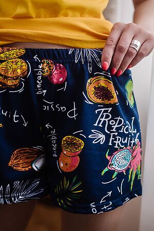 Пижама Старые бренды (Желтый+тропические фрукты) ЖП 064/3 #682670