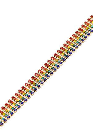 Чокер ожерелье колье с камнями колье-воротник украшение на шею ошейник "Натали" Nothing Shop (Золотистый, красный, синий,) 294354 #686921