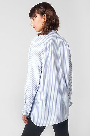 Блуза VILATTE (Белый-голубой) D29.698 #689371