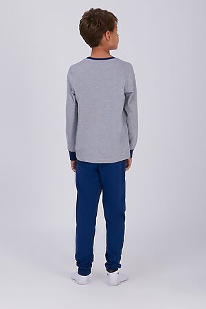 Пижама ELEMENTARNO (Серый меланж, Тёмно-синий) BP 445-009 #693938